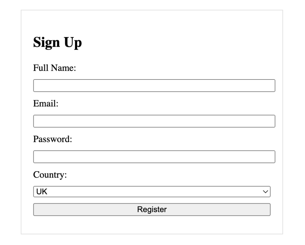 How to Create a Simple HTML Registration Form?